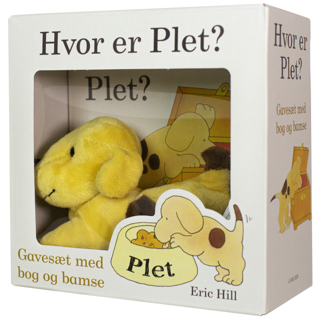 Hvor er Plet? Gavesæt med bog og bamse